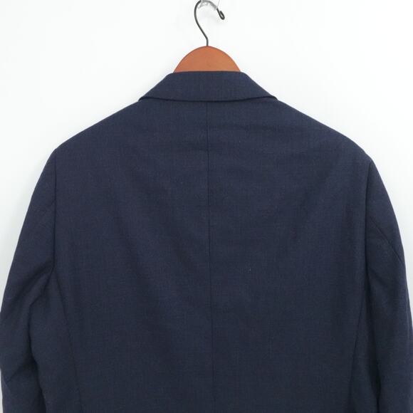 Indochino Sport Coat 40r Blue Wool Silk 2 Button Notch Lapel Made To Measure - Picture 11 of 14